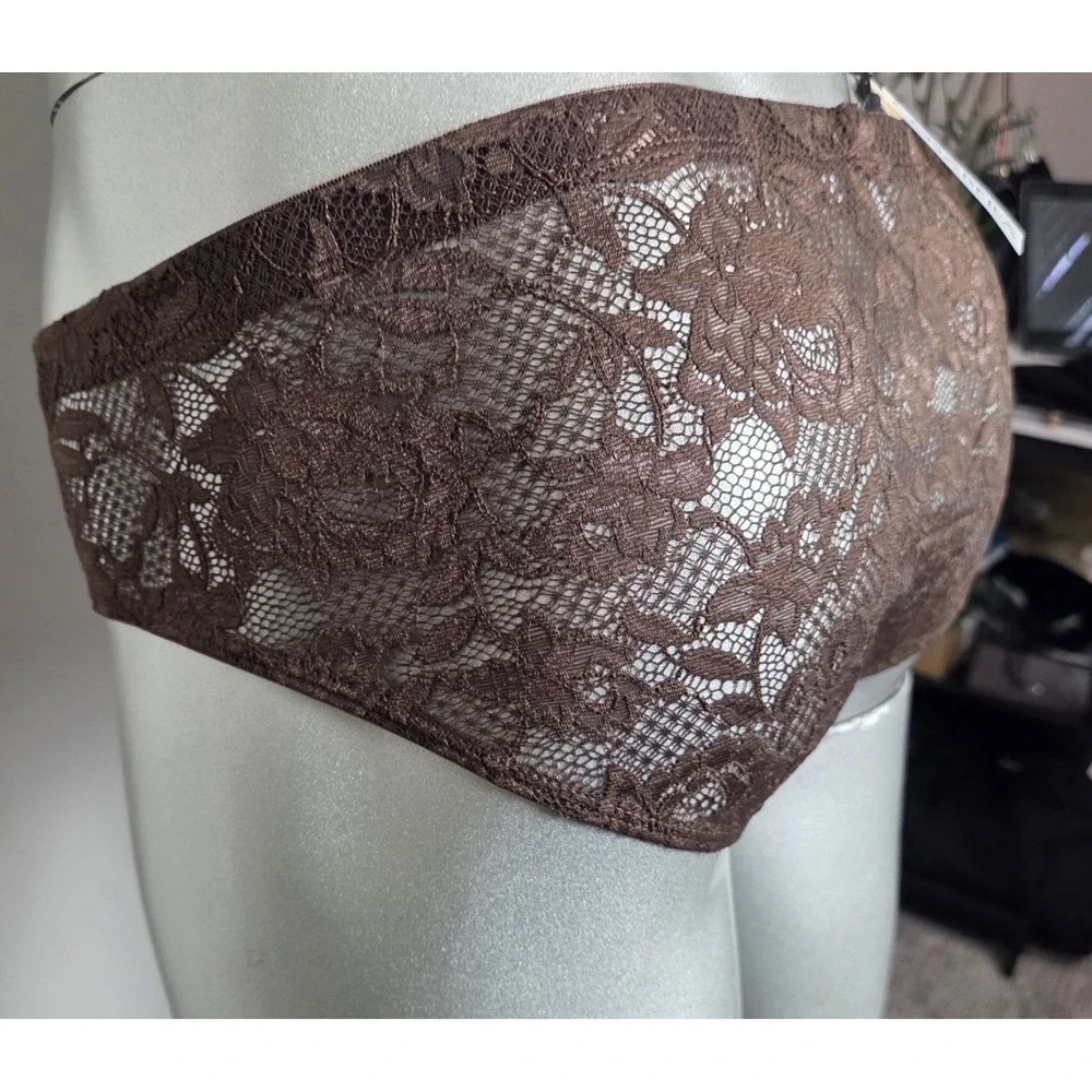 Cosabella Never Say Never‎ Men's Floral Lace Briefs Brown Low Rise Underwear